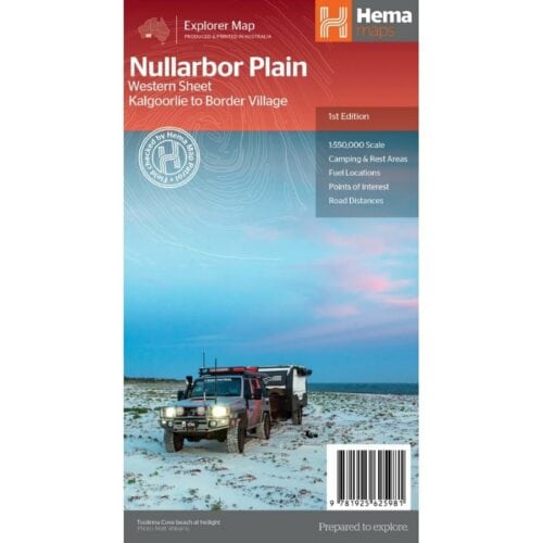Nullarbor Plain - Western Map - Kalgoorlie to Border Village - Hema Maps