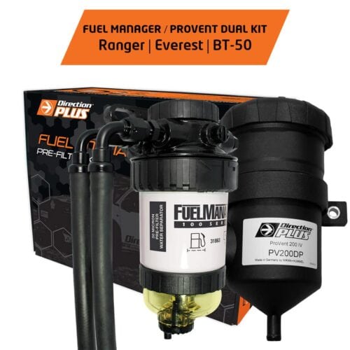 Fuel Manager Pre-Filter + Provent Dual Kit - Ranger/Everest/BT50 - Direction Plus