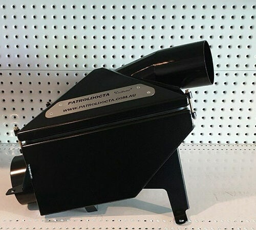 200 Series Diesel High Flow Stainless Steel Airbox - Powder Coated Black - Patrol Docta