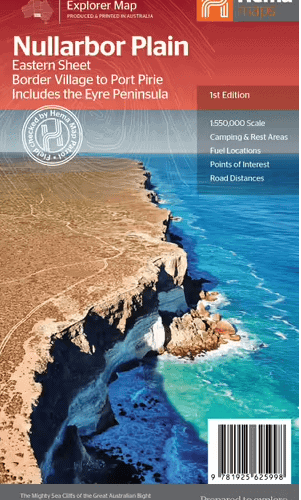 Nullarbor Plain - Eastern Map - Border Village to Port Pirie - Hema Maps
