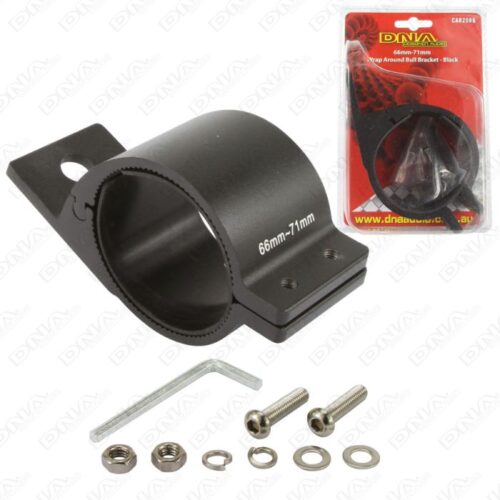 66mm-71mm Wrap Around Bull Bar Bracket - Black